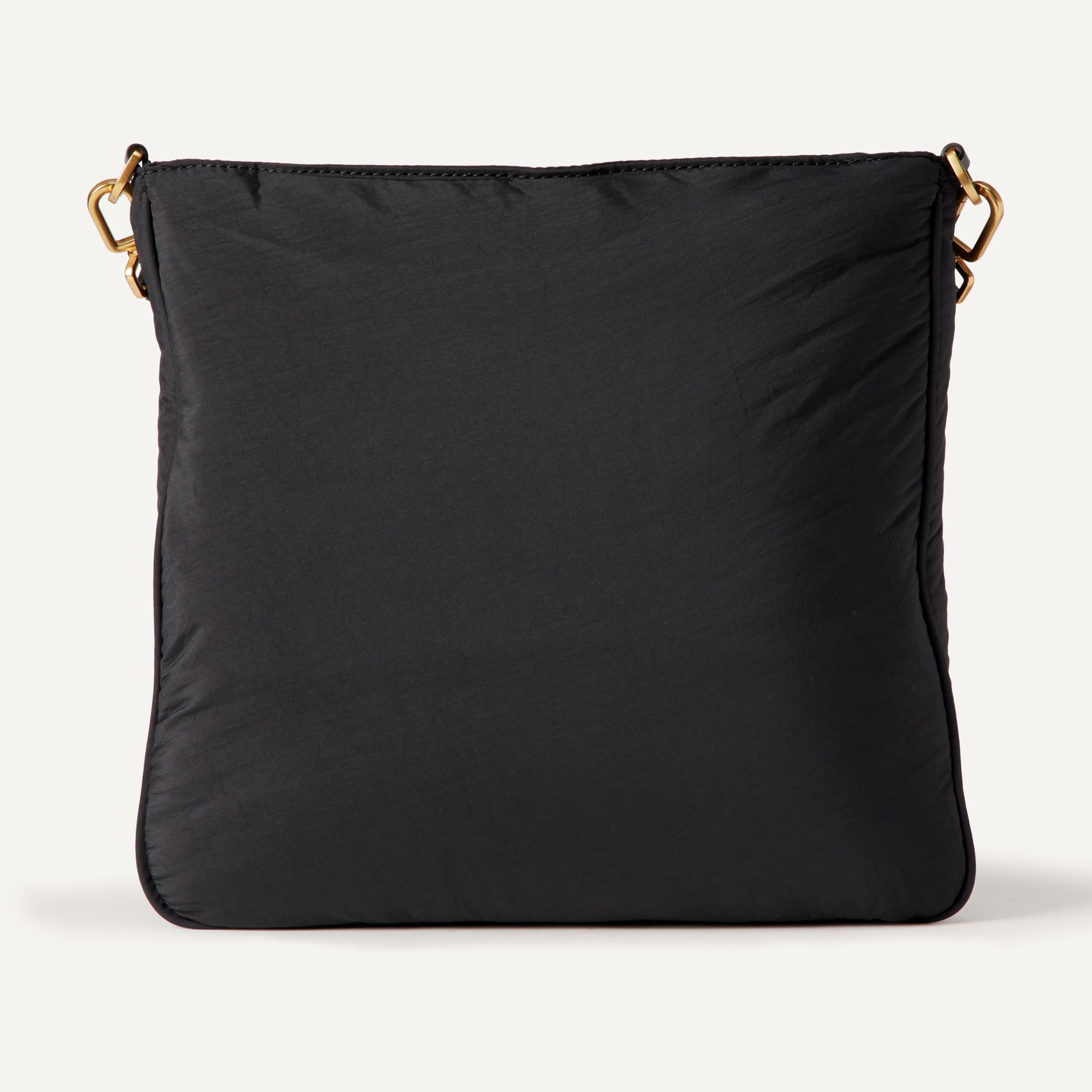 Amazon Essentials Women's Slim Nylon Crossbody Bag, Black, One Size