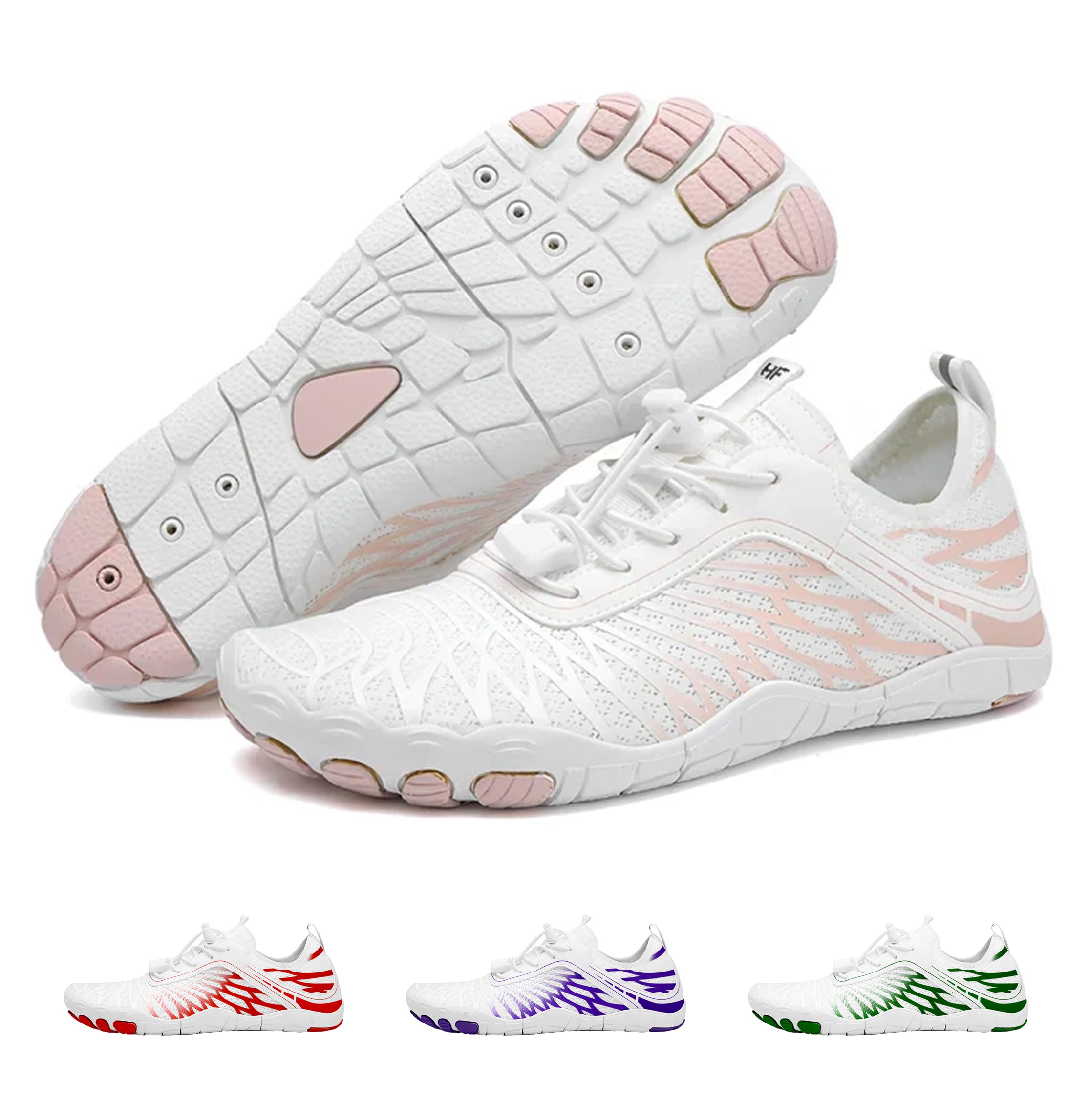 Hike Footwear Breathable Wide Toe Barefoot Shoes for Men & Women - Non-Slip Minimalist Athletic Footwear for Walking, Running, Hiking, and Daily Wear.