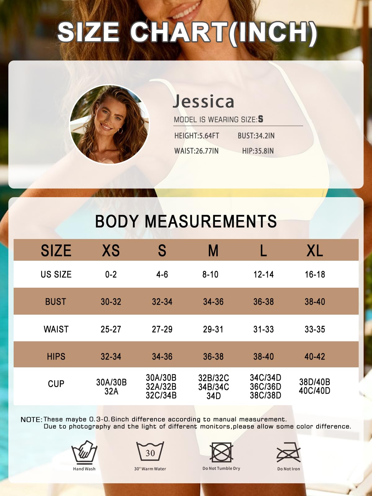 OWICA Women's 2 Piece Bikini Set Sexy Bathing Suits for Women Adjustable Spaghetti Straps Bandeau High Cut Swimsuit 2026 Cream