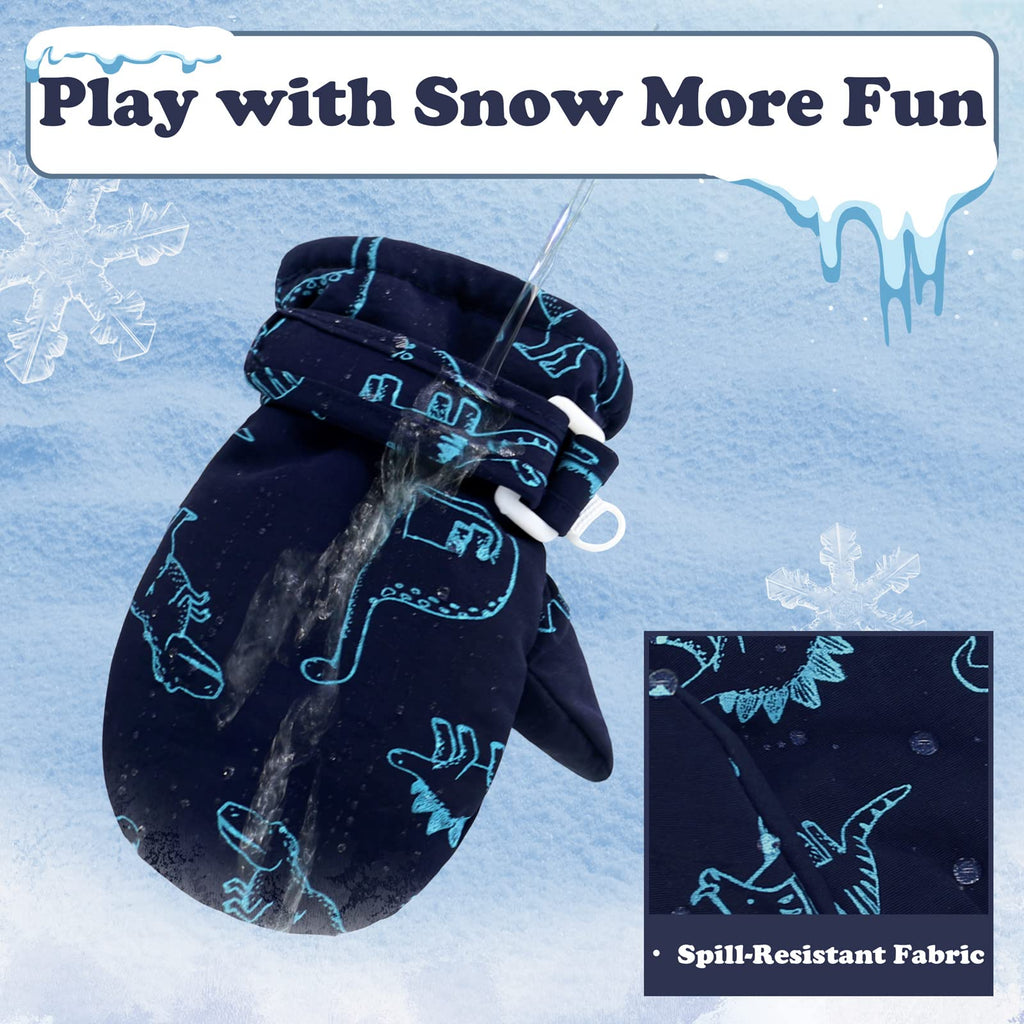 Sarfel Toddler Mittens 2T Toddler Gloves Ages 2-4 Toddlers Winter Gloves Toddlers Waterproof Mittens for Kids Boys Snow Glove