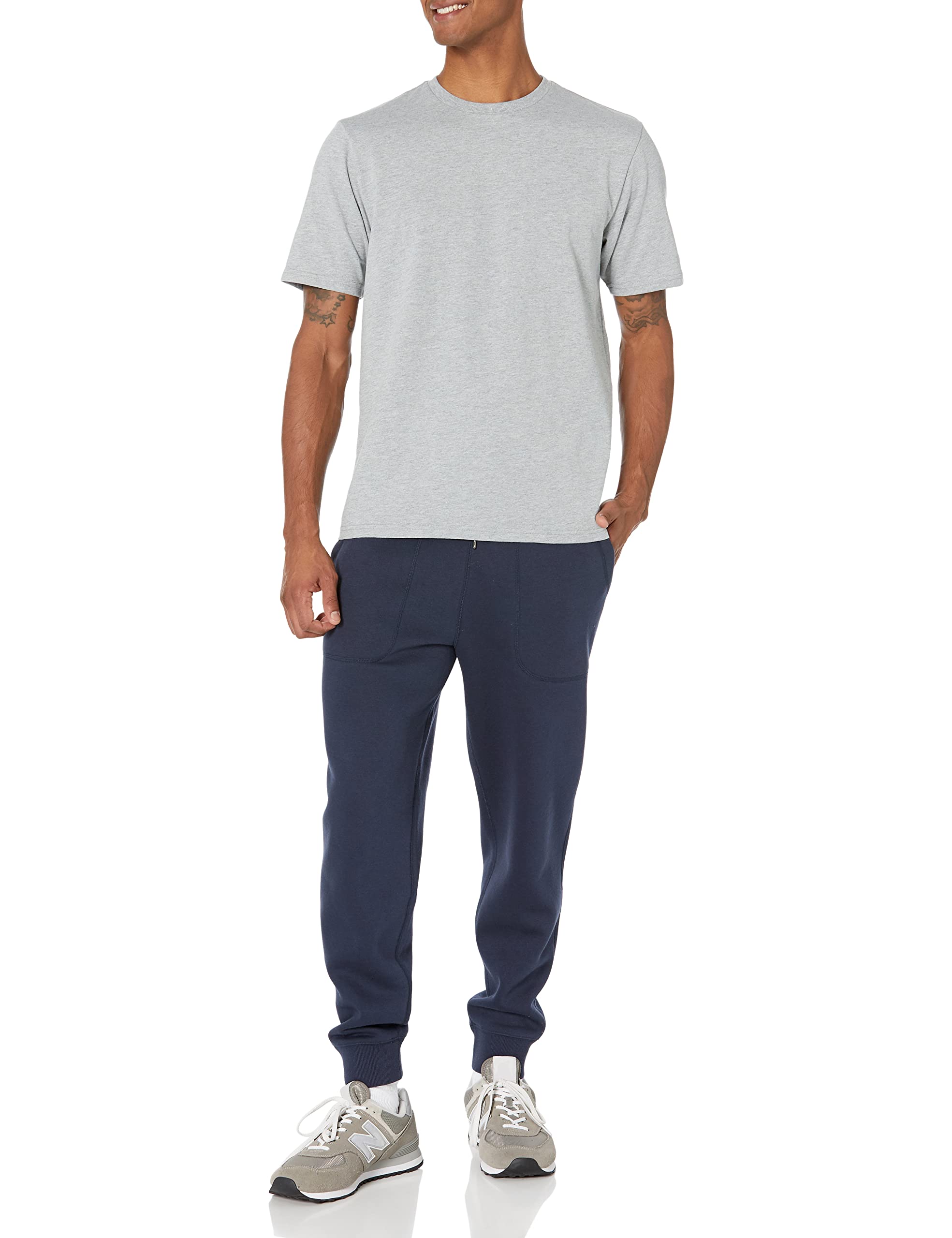 Amazon Essentials Men's Big & Tall 2-Pack Short-Sleeve Crewneck T-Shirt Shirt, Heather Grey/Heather Grey, 4X