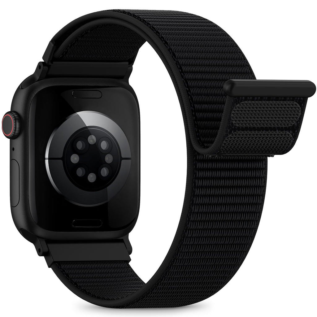 Nylon Loop Sport Band Compatible with Apple Watch Bands 44mm 45mm 46mm 49mm 42mm for Women Men, iWatch Wrist Straps for Ultra 3 2, Se, Series 11 10 9 8 7, Breathable, Soft Band Ideal for Outdoor