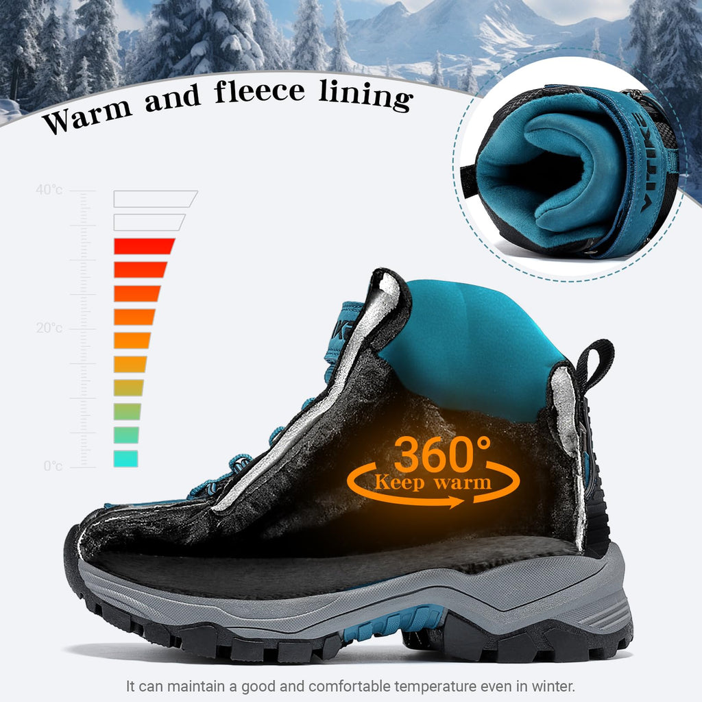 Littleplum Boys Snow Boots Winter Warm Booties Antiskid Hiking Outdoor Shoes Ankle Boots for Kids Yellow Size 8 Big Kid