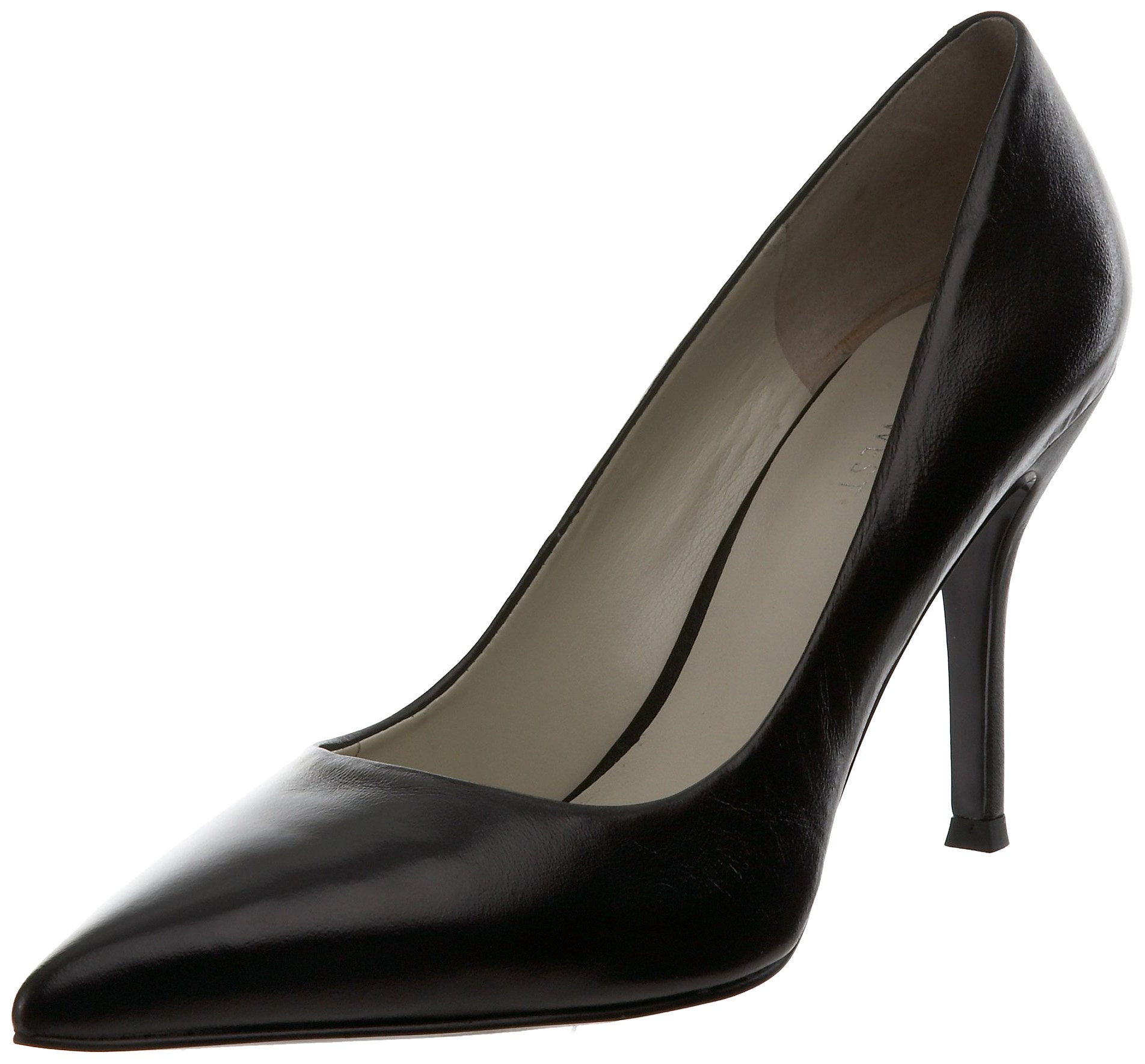 Nine West Women's Flax Pump, Black Leather, 7.5
