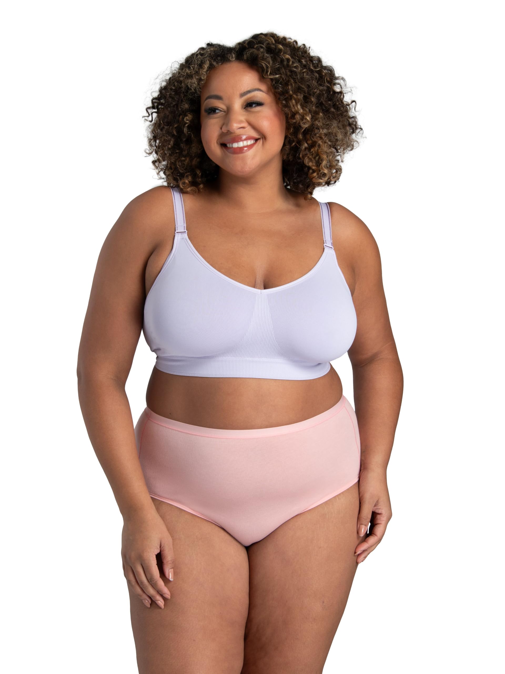 Fruit of The Loom Women's Underwear with 360° Stretch (Regular & Plus Size), Plus Size Brief - Comfort Cotton - 6 Pack, 11