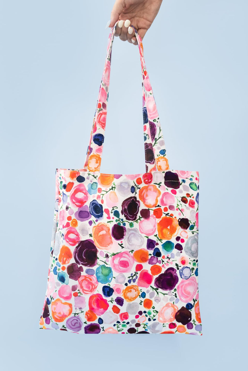 kate spade new york Cute Canvas Tote Bag for Women, Pink Canvas Beach Bag, Book Tote with Pocket, Floral