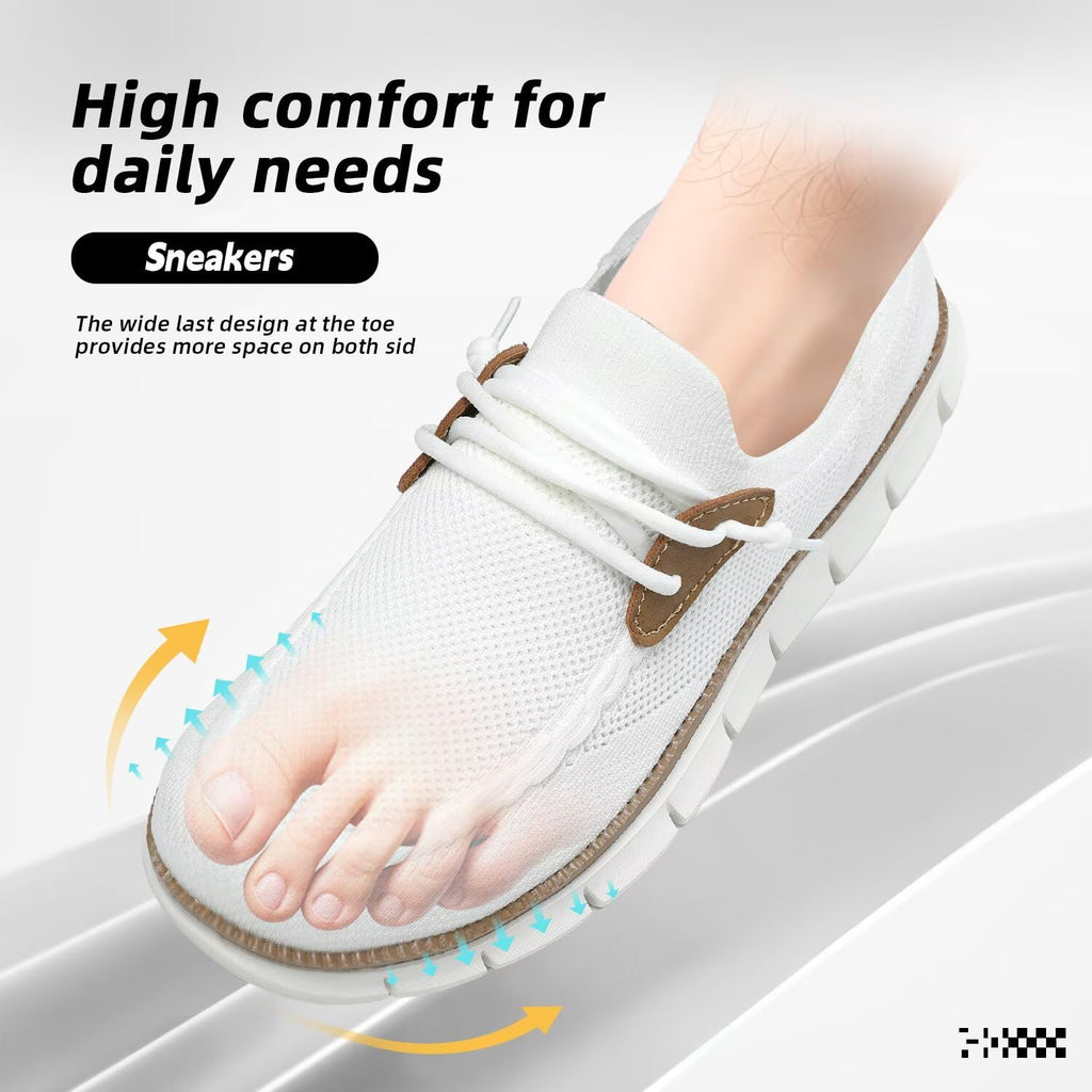 Mens Casual Loafers Shoes Slip On Fashion Walking Dress Sneakers Business Oxfords Work Lightweight Soft Sole Zapatos All/White