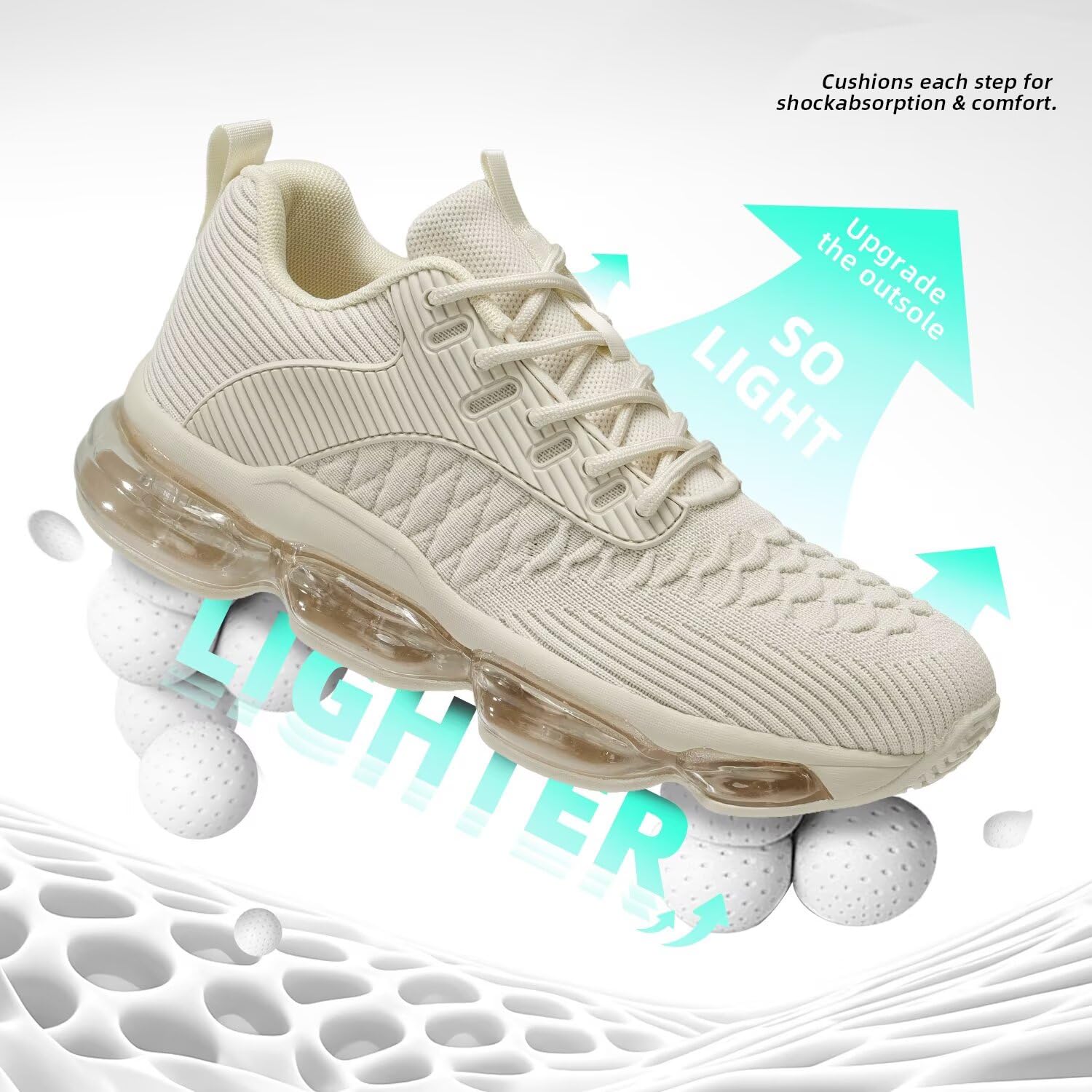 Kapsen Womens Walking Running Shoes Air Cushion Breathable Fashion Tennis Sneakers Mesh Workout Casual Athletic Sports Gym
