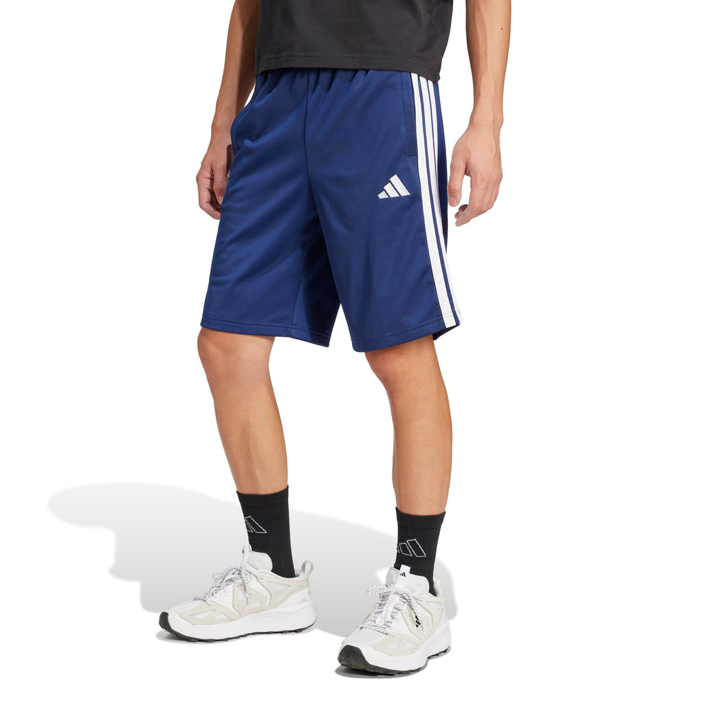 Adidas Men's 3-Stripes Tricot Regular Fit Sportswear Shorts, Dark Blue, X-Large