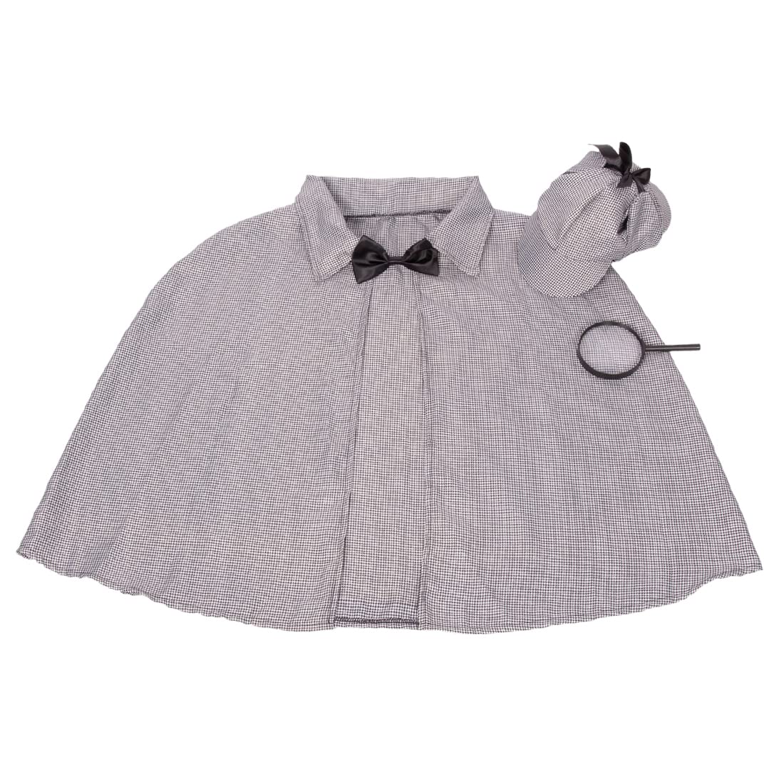 Tigerdoe – Detective Costume Adults – 3 Pc Set – Detective Hat with Cape and Magnifying Glass – Spy Costume Accessories set