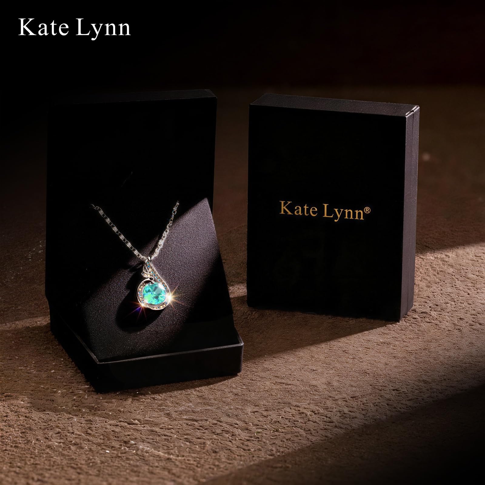 Kate Lynn Phoenix Birthstone Necklaces for Women Pendant Necklace Crystal Jewelry, Birthday Gifts for Women Wife Girlfriend Mothers Day Gift for Mom Daughter Unique Lady Christmas Jewelry Gift for Her, December Birthstone Turquoise Necklace