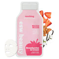 ESW Beauty Strawberries & Cream Sheet Mask - Raw Juice Hydrating Face Mask - Calming with Coconut, Vanilla Bean, Almond Milk & Strawberry for Sensitive Skin - Reduces Redness & Nourishes