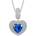 Kate Lynn Heart Necklaces for Women Love Pendant Necklace Sapphire Crystal Jewelry, Birthday Gifts for Women Girlfriend Christmas Anniversary Jewelry for Her, Valentine's Mothers Day Gifts for Mom Wife Daughter