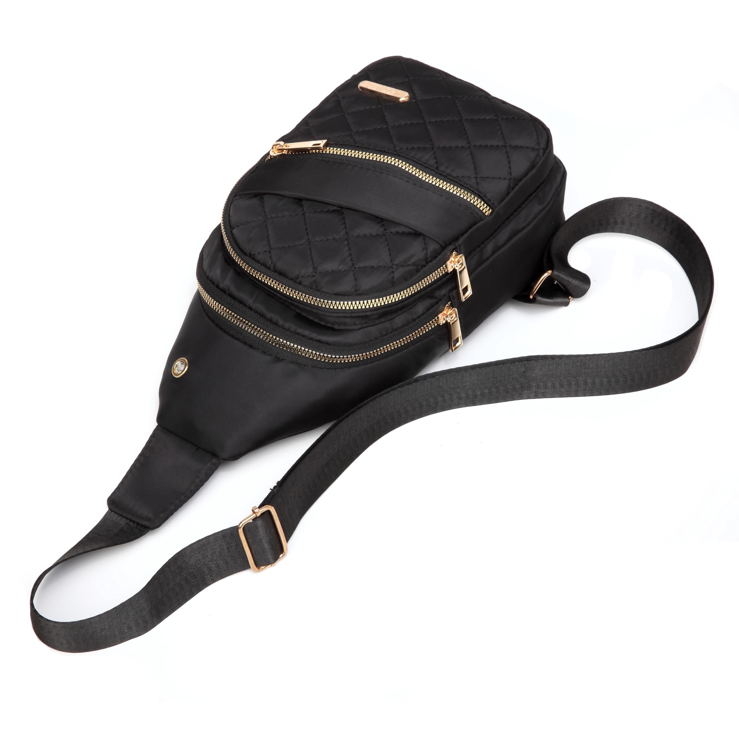 AOSTIHOT Small Sling Backpack for Women, Chest Bag Daypack Crossbody for Travel Sport Running Hiking Black
