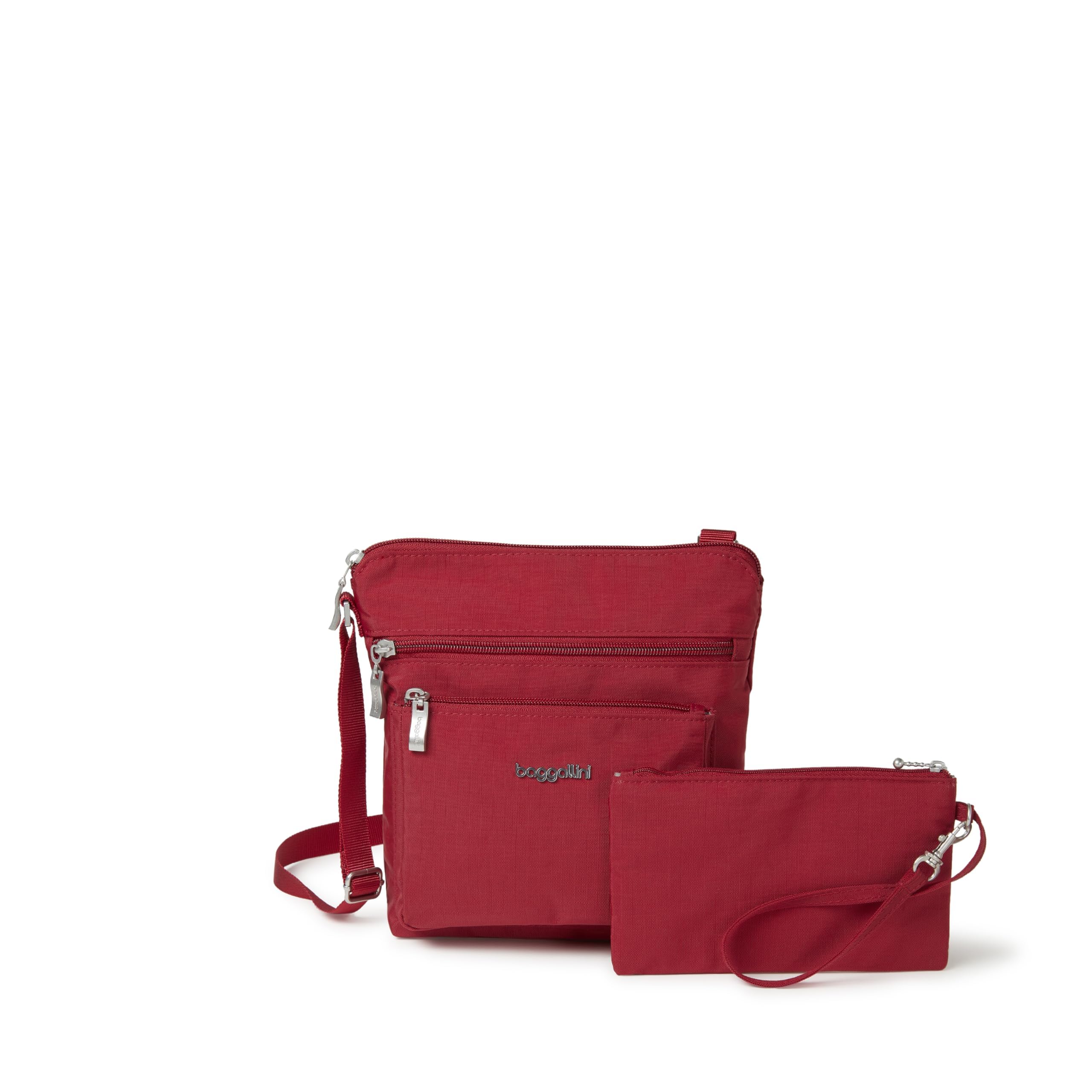 Baggallini womens Pocket With Rfid Crossbody Bags, Apple, One Size US