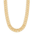 Barzel 18K Gold Plated Mesh Necklace, 16-20 inches, High Polish Finish, Waterproof, Tarnish Free (18 Inches)