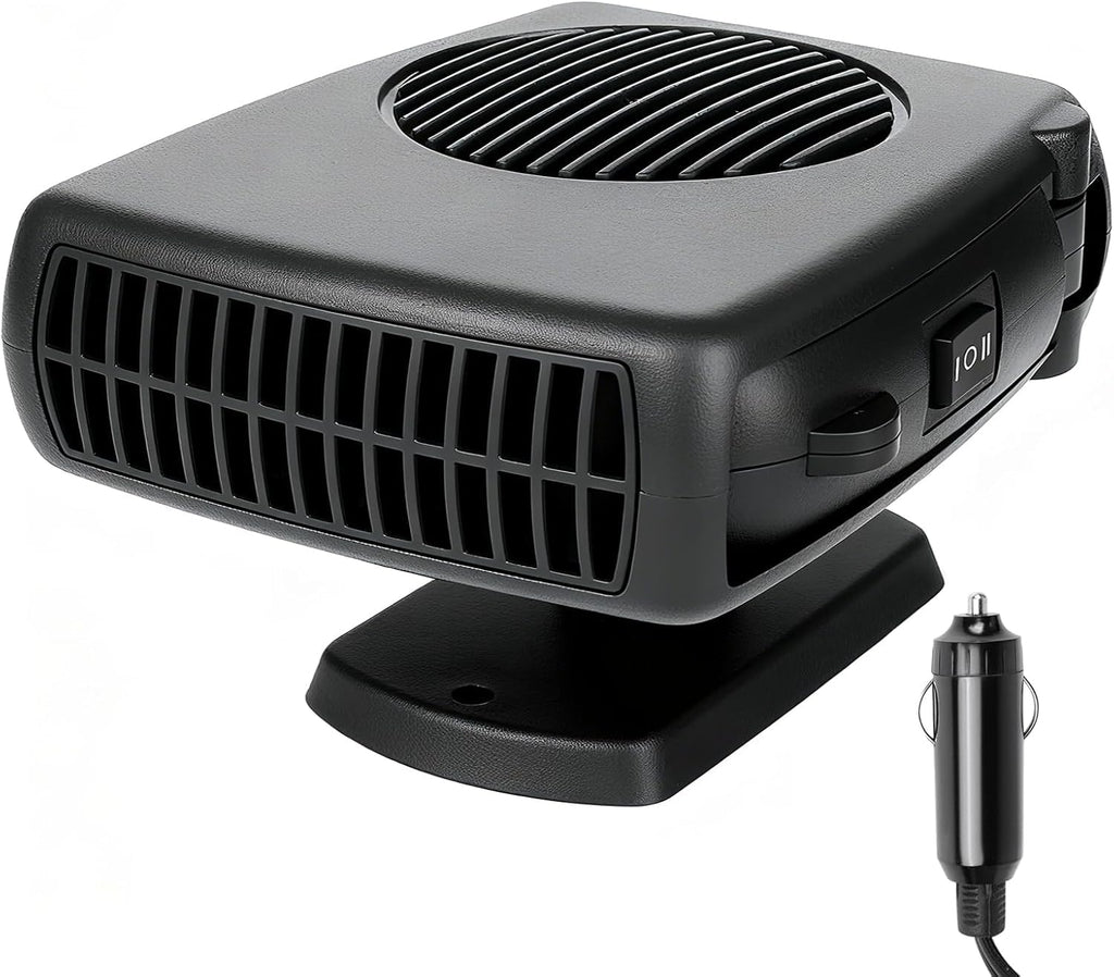 Kairueics 12v 200W Car Heater, Portable Car Heater and Defroster,Windshield Defogger, Applicable All 12V Vehicles Car Heater