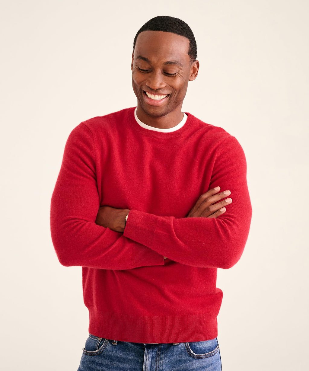 NAADAM The Original Cashmere Crewneck Sweater,Red,XL