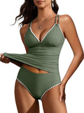 ANRABESS Womens Tankini Set,Tummy Control Two Piece Swimsuit,Perfect for Beach Vacation,Versatile Summer Bathing Suit 2026 Army Green Large