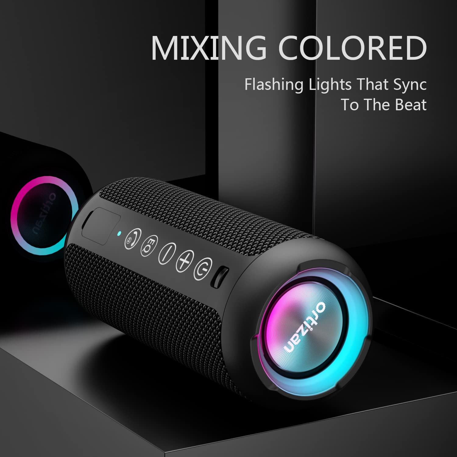 Ortizan Portable Bluetooth Speaker: IPX7 Waterproof, Wireless, Big Sound, Deep Bass, Dual Pairing, 30H Playtime, Valentines Day Gifts for Him, Birthday Gifts for Men Women, Adult White Elephant Gifts
