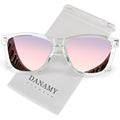 DANAMY Sunglasses Womens Polarized Sunglasses for Women Trendy Designer Mirrored UV Protection Sun Glasses