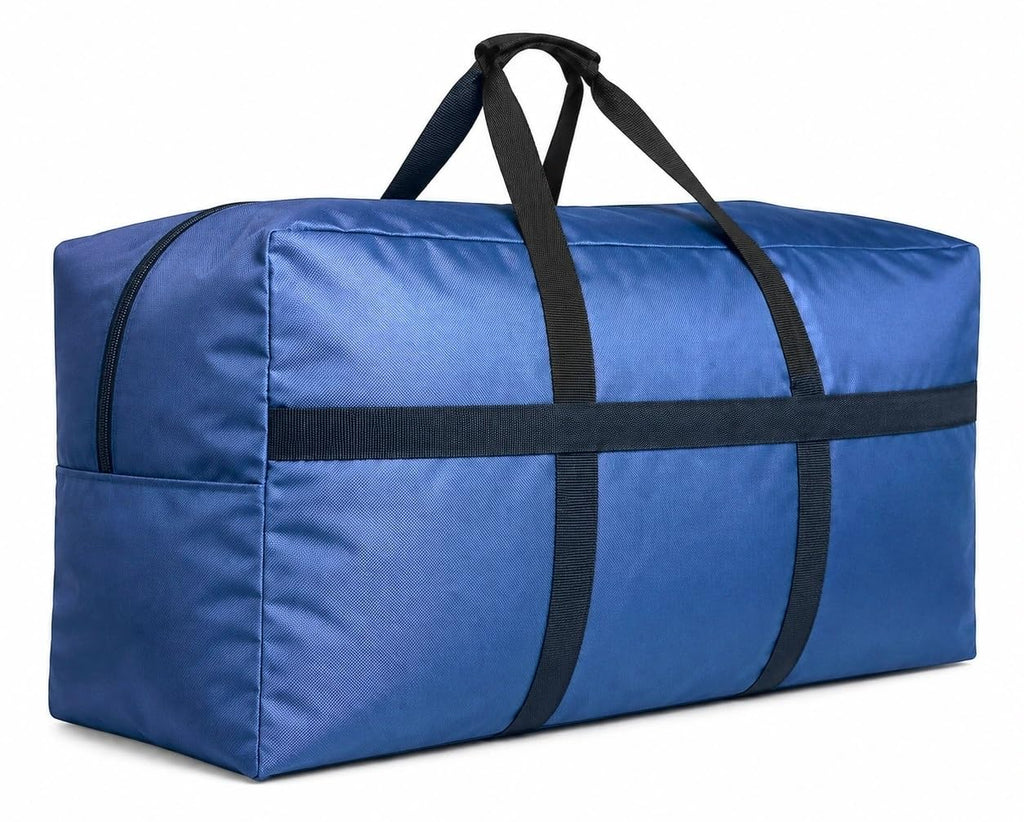 HaoHakka Extra Large Duffle Bag for Travel, Big XL Oversized Foldable Duffel Storage Bags with Reinforced Handles & Lockable Zipper - Blue, 100L