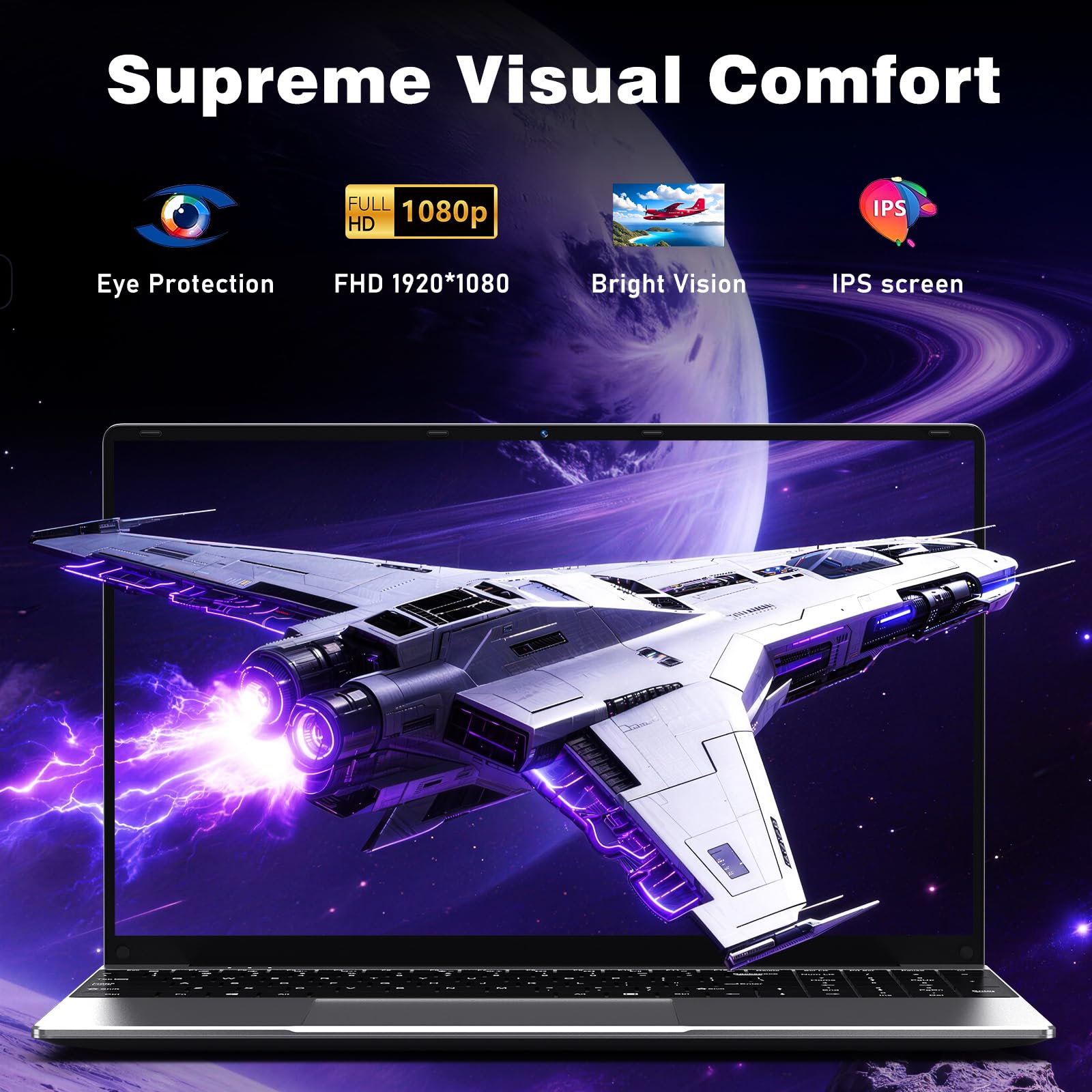NIAKUN Laptop Computer 2026, 15.6 Inch Lap Top PC Window 11 Pro, 8GB RAM 256GB SSD, Int Pentium Gold Processor 4425Y, 2-Year Warranty, Bluetooth, Mini HDMI, FHD 1920 * 1080, Office 365, Business