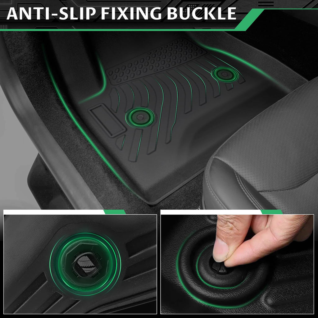 Floor Mats for 2015-2020 Chevrolet Suburban&for GMC Yukon XL (with 2nd Row Bench),7 Seats, TPE All Weather Protection Floor Liners Full Accessories for Chevy Suburban Floor Mats,Non-Slip Cargo Liner