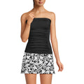 Lands' End Womens Chlorine Resistant Bandeau Tankini Top Black Regular 2