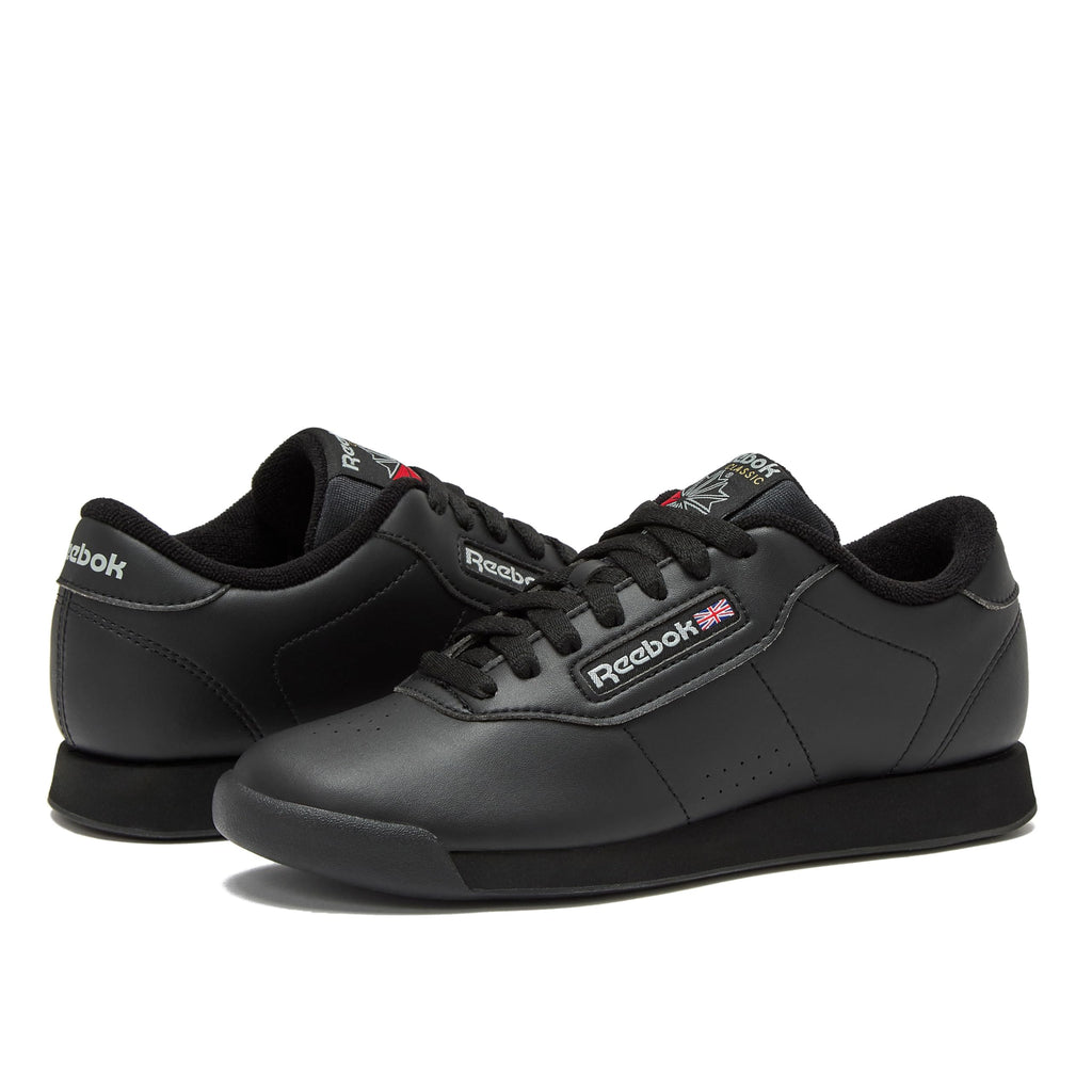 Reebok Princess Sneakers for Women, Comfortable Walking or Tennis Womens Shoes, Us-Black, 9.5 Wide