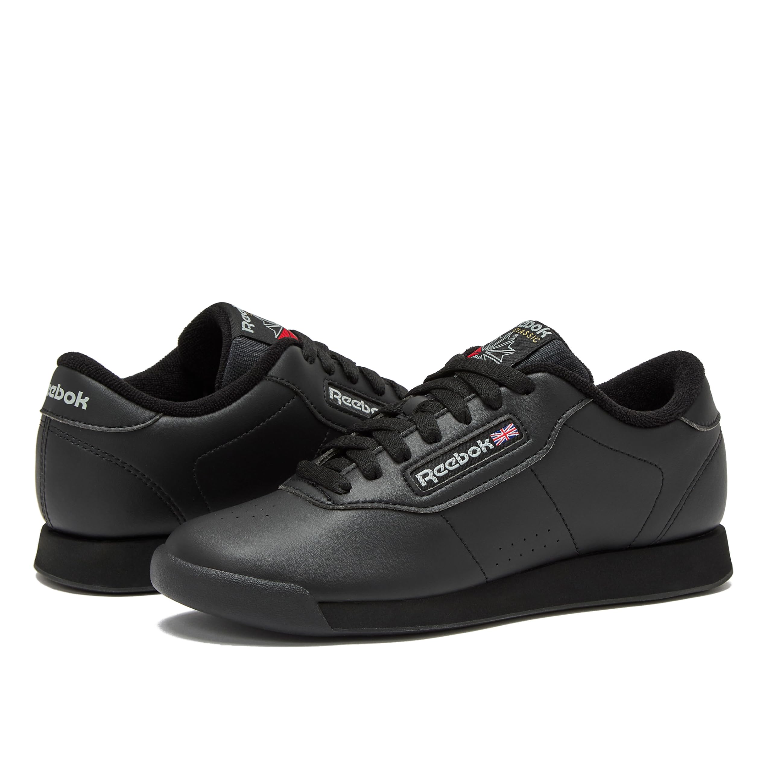 Reebok Princess Sneakers for Women, Comfortable Walking or Tennis Womens Shoes, Us-Black, 9.5 Wide