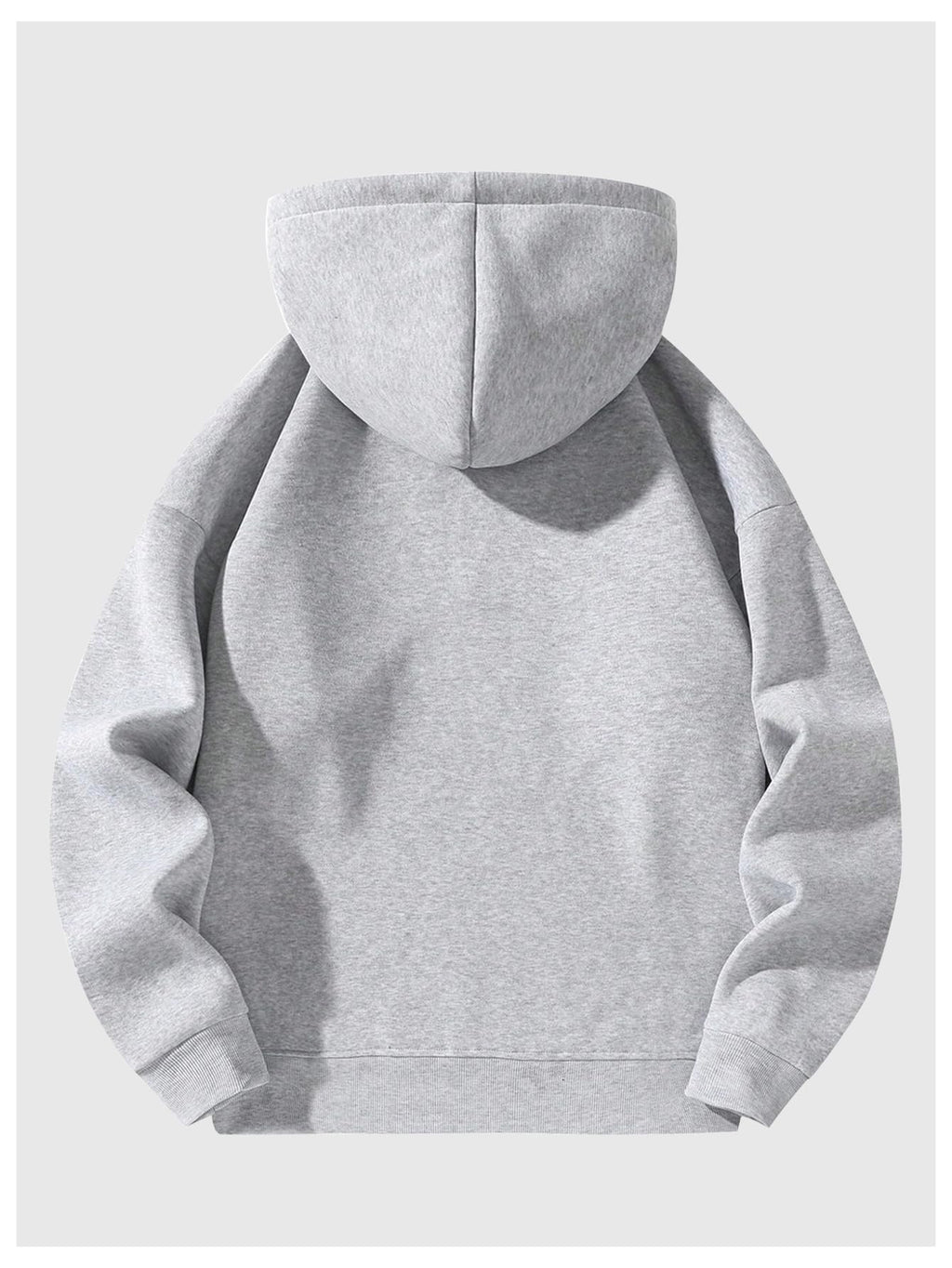 Verdusa Men's Quarter Zip Pullover Hoodies Long Sleeve Drop Shoulder Sweatshirt Casual Pullover 2026 Light Grey Medium