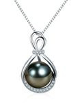 NONNYL Valentine's Day Gifts for Her Birthday Gift for Women Her Mom Wife Girlfriend Grandma on Tahitian Black Pearl Necklace for Women Mothers Day Christmas Anniversary Romantic Luxury Jewelry