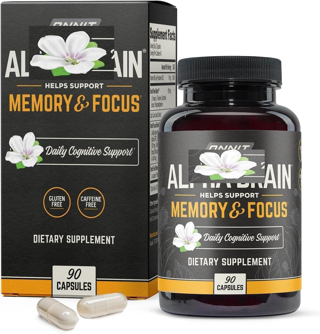 Alpha-Brain Cognitive Enhancement Nootropic - Memory Support, Mental Clarity & Focus - 90 Count
