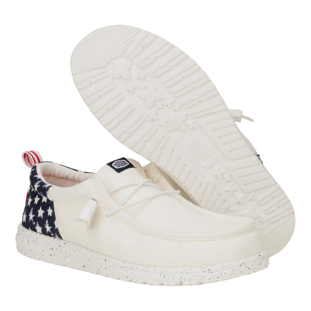 HEYDUDE Wally Funk Americana Stars - White/Navy Blazer