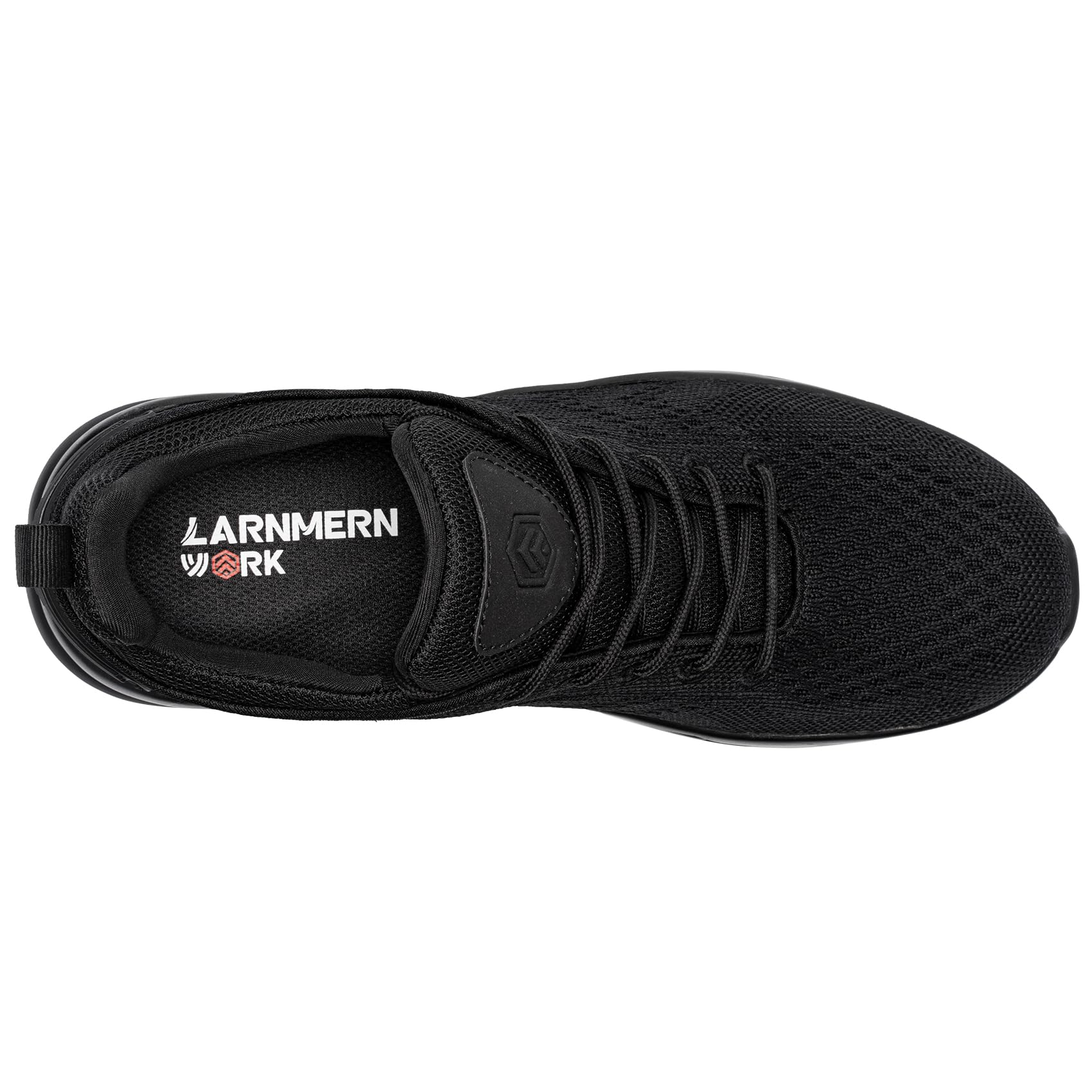 LARNMERN Men Non Slip Work Sneakers Water Resistant Food Service Zapatos Trabajo Antideslizantes Walking Shoes Waterproof Shoes Slip-on, Black 8.5
