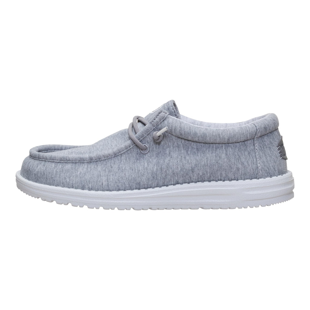 HEYDUDE Men’s Wally Stretch Jersey Grey Size 9 | Slip-On Loafers, Lightweight Casual Shoes, Comfortable Walking Sneakers