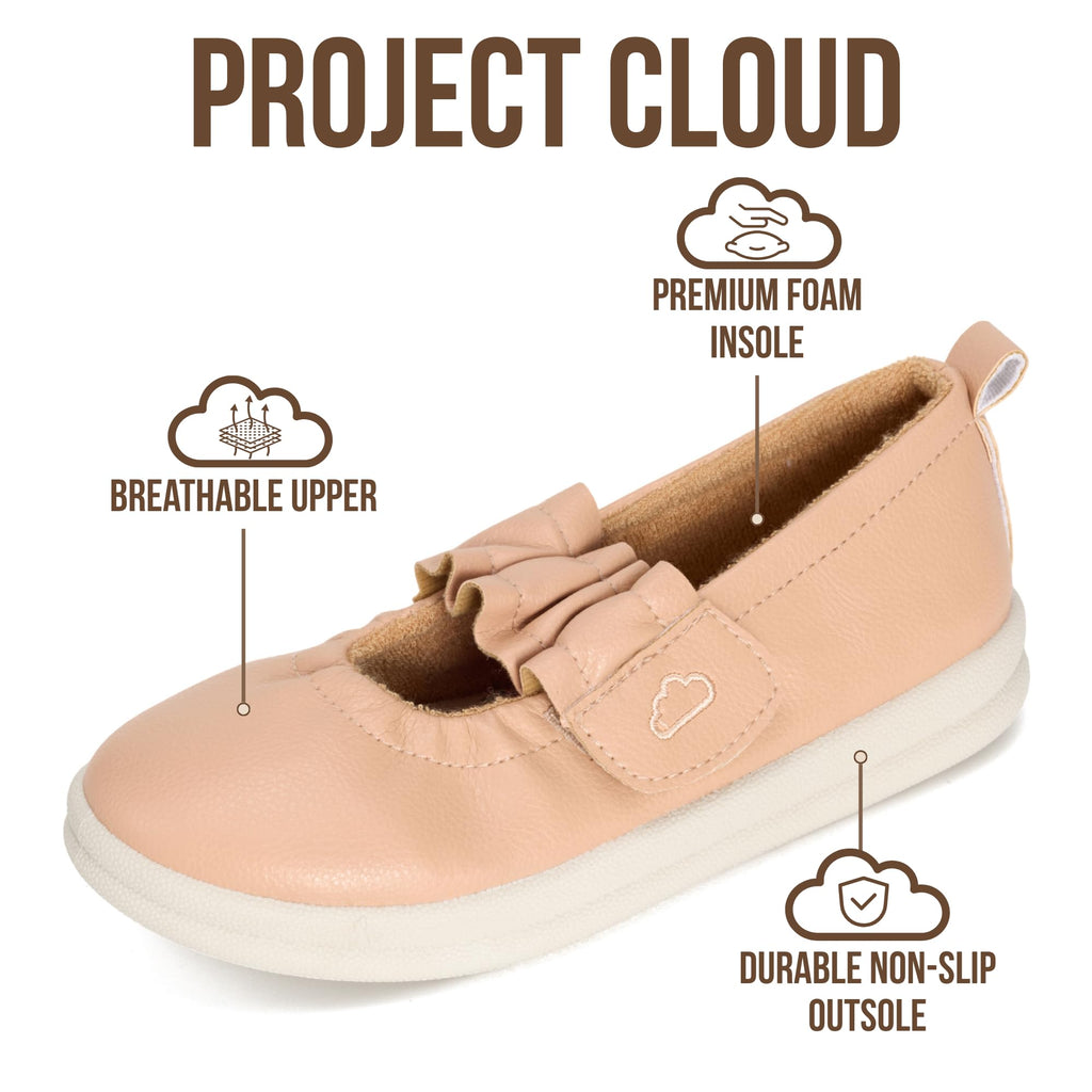 Project Cloud Toddler Shoes Non-Slip Mary Jane Flat Shoes for Girls - Lightweight Girls Shoes with Soft & Plush Foam Insole - Mary Janes Kids Shoes & Girls Sneakers (Taylor, BLUS,5T)