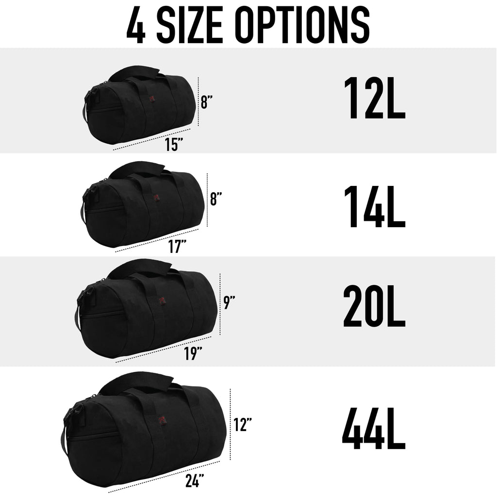 Rothco Canvas Shoulder Duffle Bag Duffel Gym Bag for Men Women Sports Duffel Bag, Olive Drab, 19 Inches