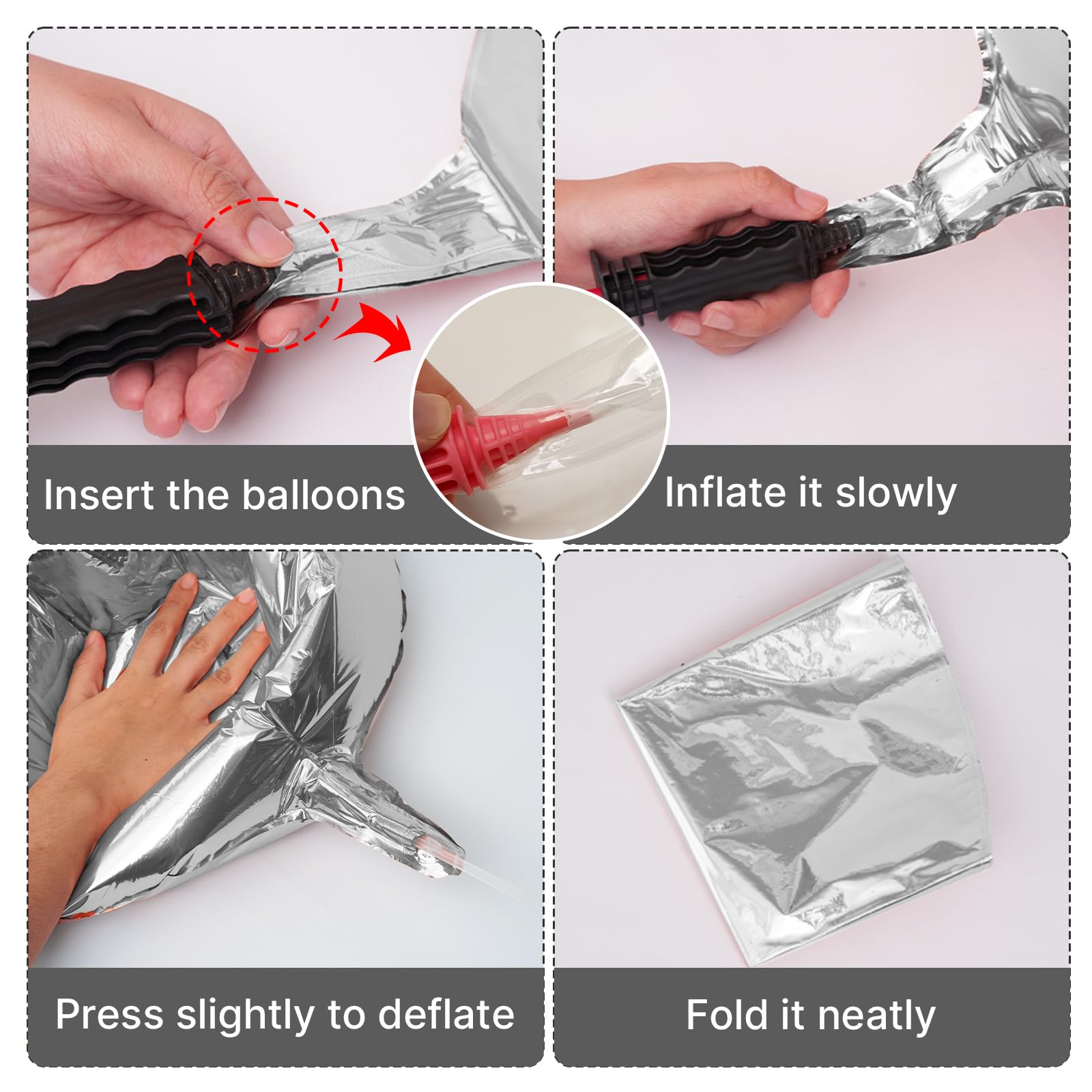 PartyWoo Metallic Silver Foil Balloons 20pcs Different Sizes Pack of 22 15 10 Inch Large Round Foil 4D Inflatable Mirror Ball Mylar Balloons for Graduation Birthday Engagement Party Decorations