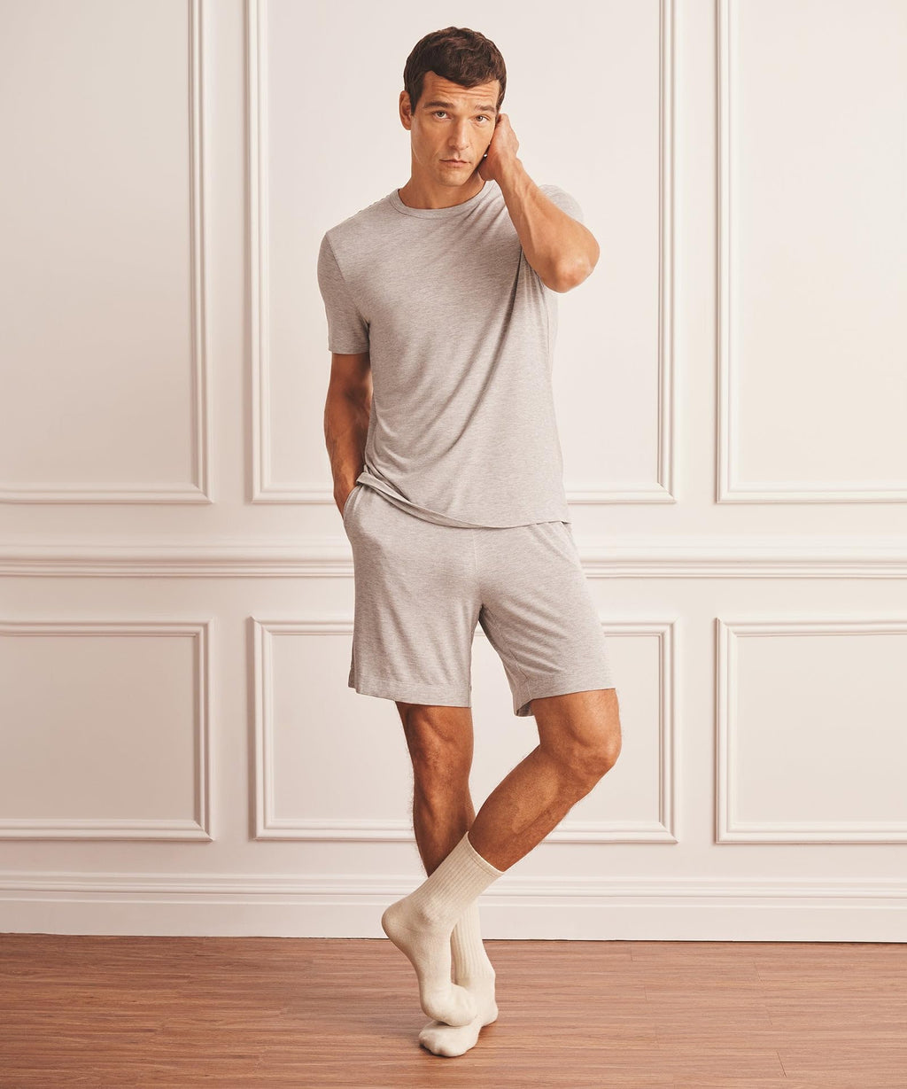 NAADAM, Breathable Short Sleeve Modal Sleep Tee Men's, Cement, M