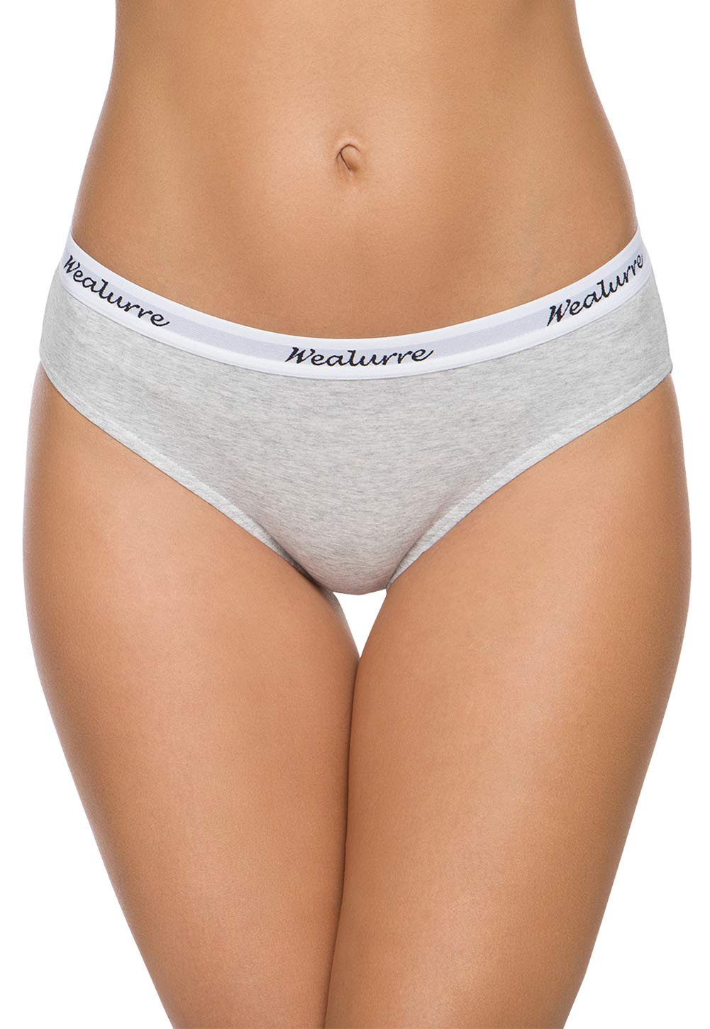 Wealurre Womens Underwear Cotton Bikini Breathable Sport Low Rise Panty for Women Multipack(6001M,Light)