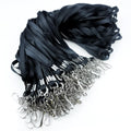 Volkach 100 Pack Flat Lanyards for ID Badges, 36" Inch Safety Lanyard with Badge Clip Swivel J-Hook used for Hanging Office Business Cards and Student ID Cards (Black)