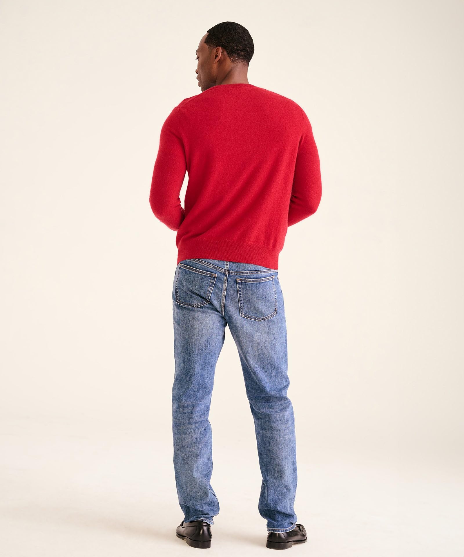 NAADAM The Original Cashmere Crewneck Sweater,Red,XL