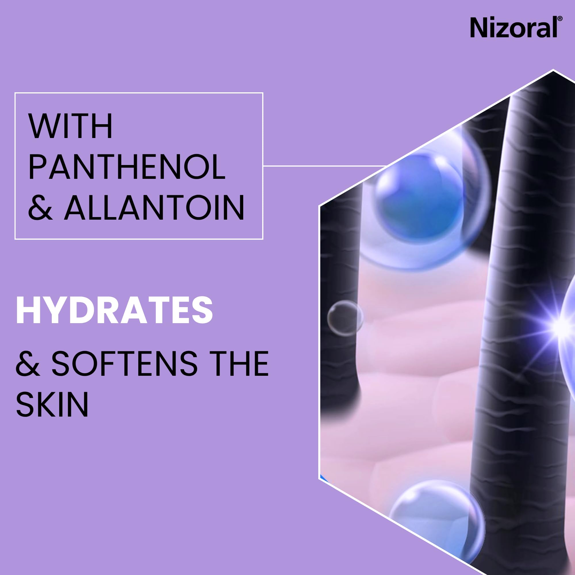 Nizoral Scalp Soothing Dry and Eczema Prone Shampoo, 24 Hour Soothing Care, Ongoing Relief for Dry, Itchy & Flaky Scalps, Get Soft and Silky Hair, Moisturising Care for All Hair Types, 1 x 200ml