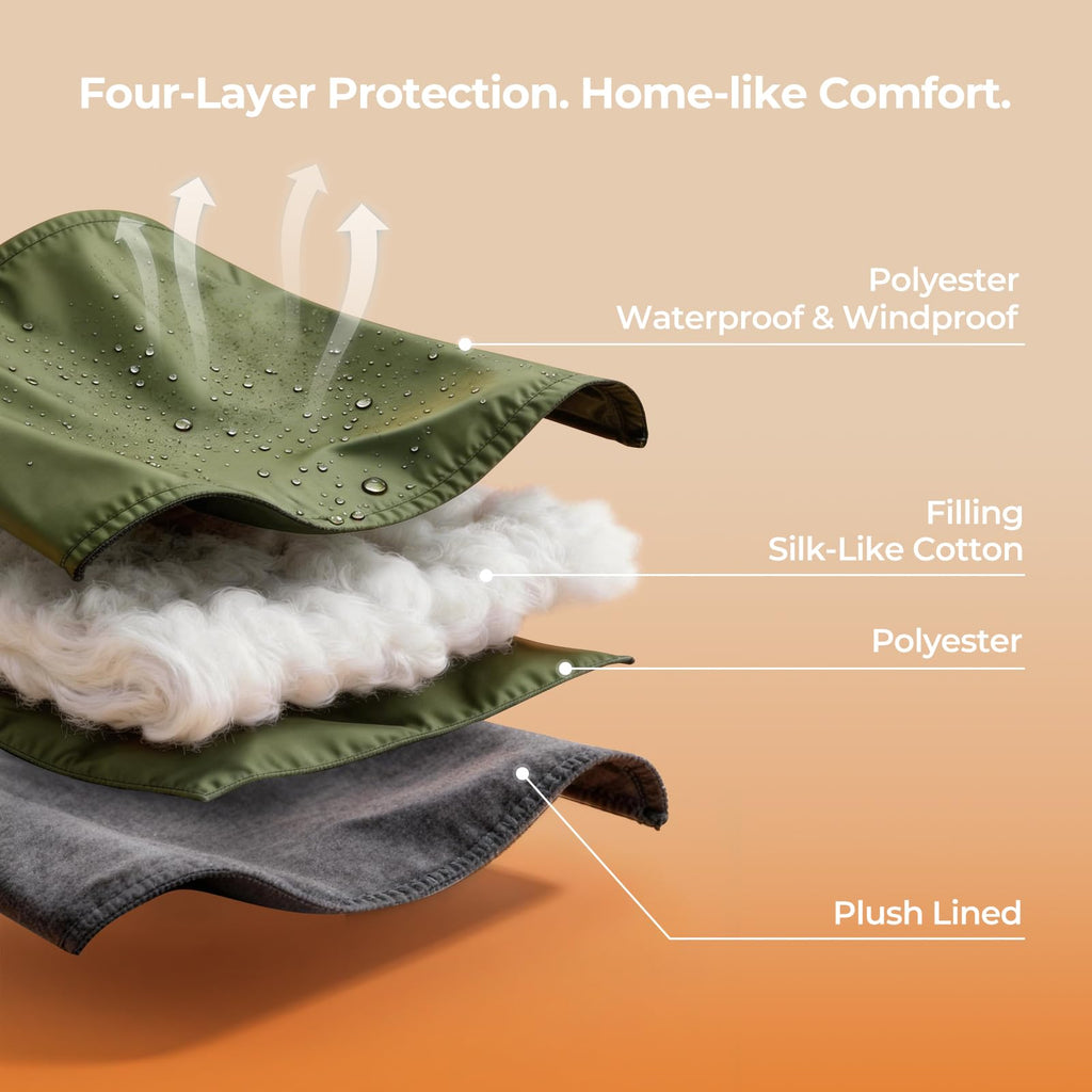 FARLAND Sleeping Bag for Adults, Cold Weather & Warm Plush Fleece-Lined Interior - Portable Waterproof Windproof with Compression Sack for Camping, Car Camping, Truck/Van, Traveling, Indoor & Outdoor