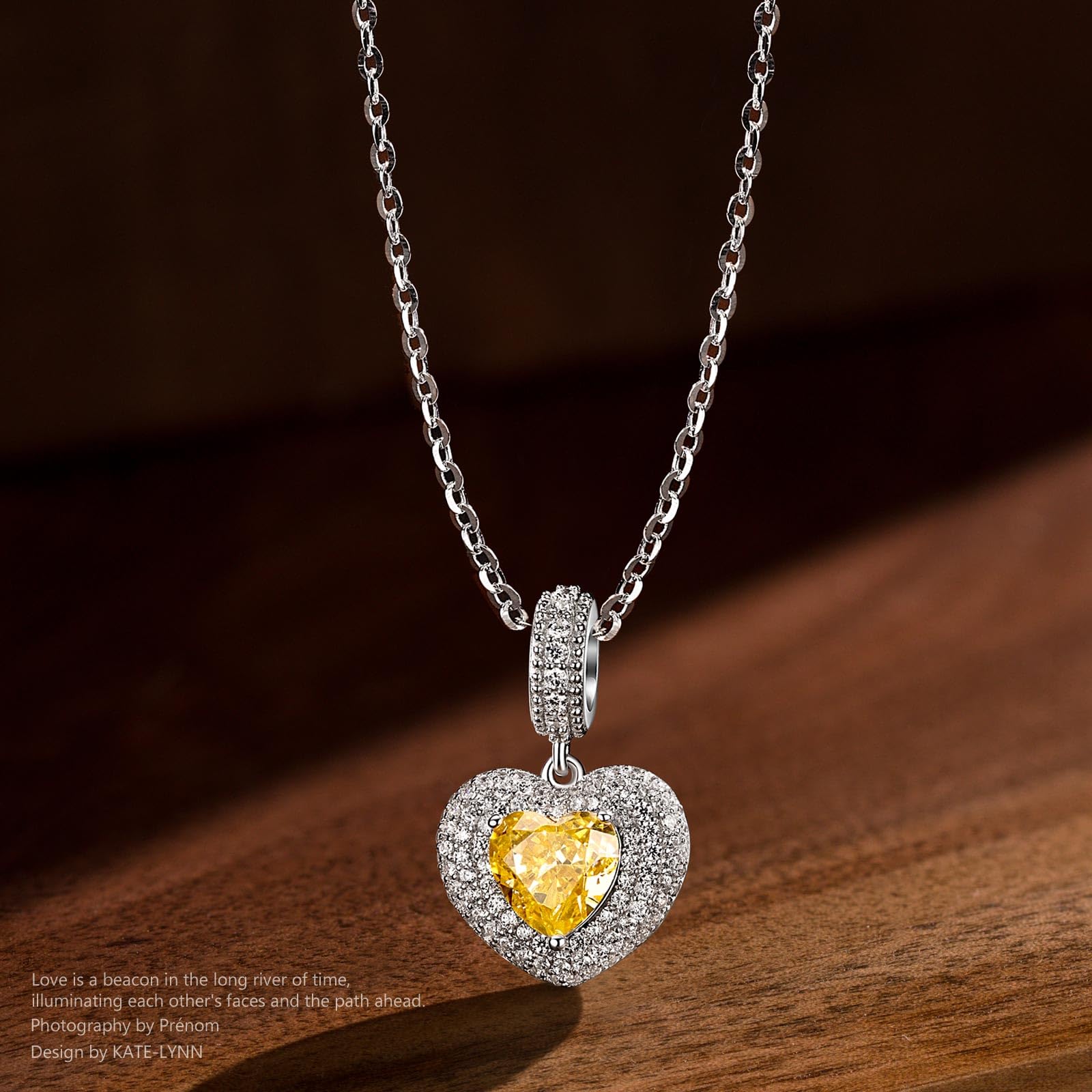 Kate Lynn Sterling Silver Heart Necklaces for Women, Birthday Gifts Christmas Gift for Women Anniversary Jewelry Gift for Her Eternal Love Jewelry for Girlfriend Wife Daughter