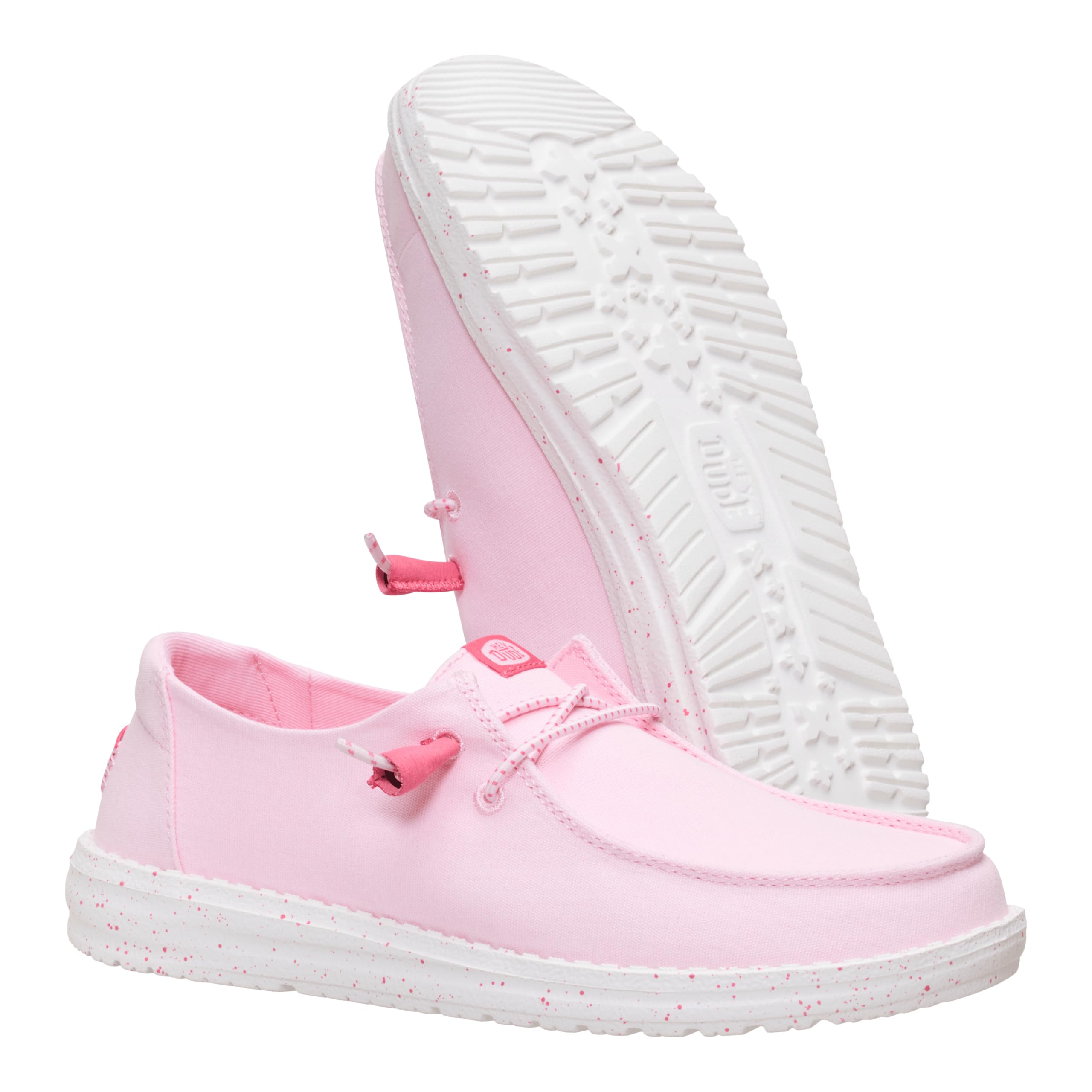 HEYDUDE Wendy Canvas Light Pink Size 8, Women’s Shoes, Slip-on Loafers, Comfortable & Light-Weight
