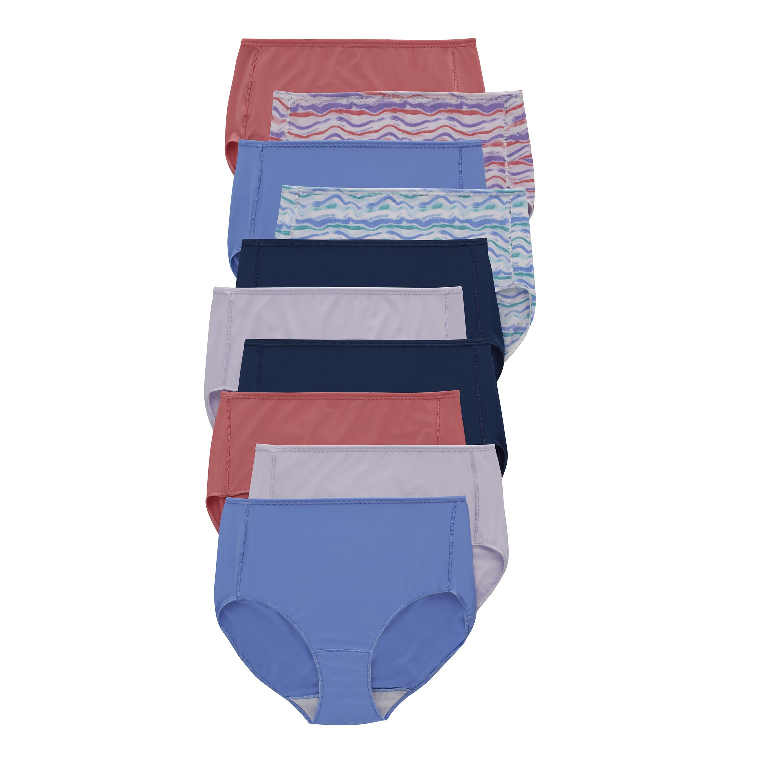 Hanes womens Cool Comfort Microfiber Underwear, 10-pack Briefs, 10 Pack - Assorted 1, US