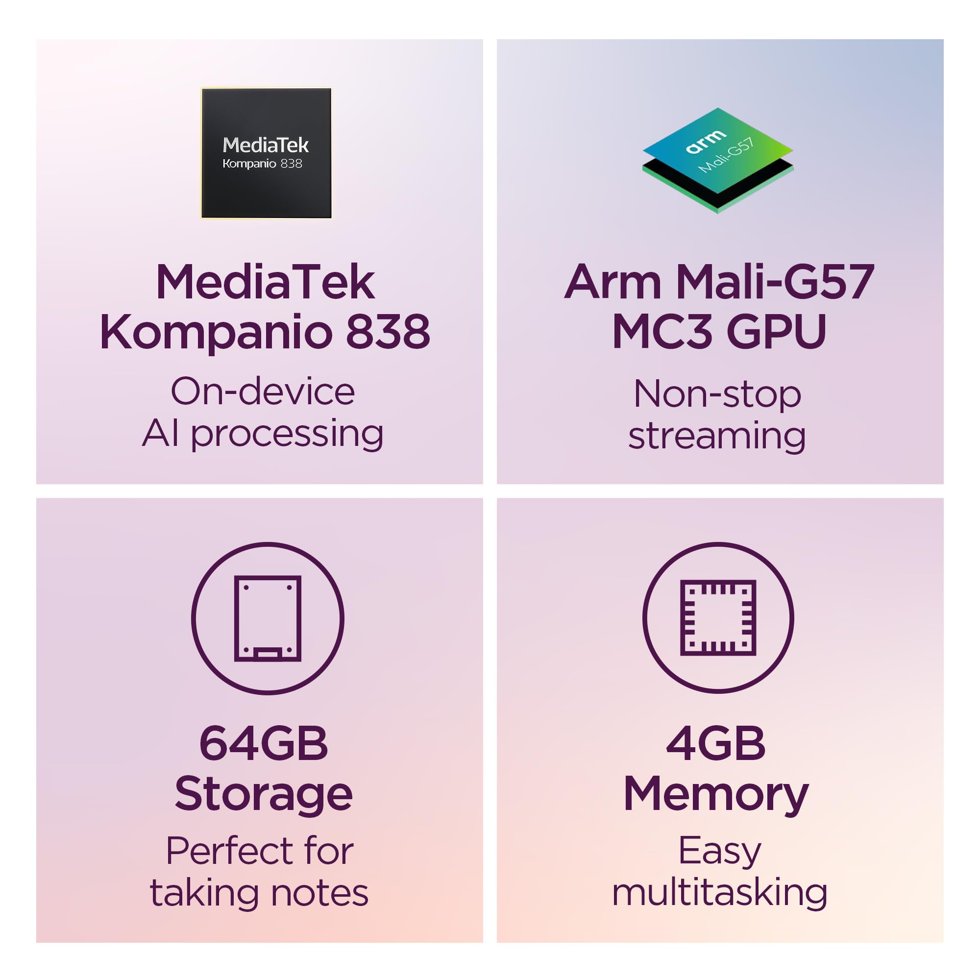 Lenovo Chromebook Duet - 2025 - Convertible Laptop - ChromeOS - 10.95" WUXGA IPS Touch Display - 4GB Memory - 64GB Storage - MediaTek Kompanio 838 - Luna Grey